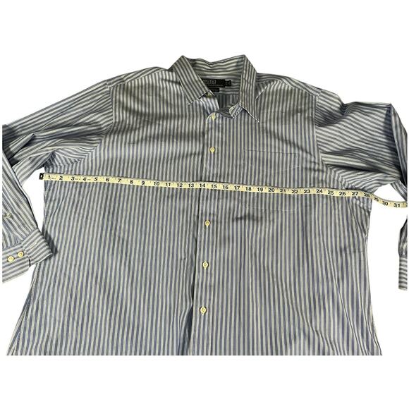 POLO by Ralph Lauren Andrew 100% Cotton Mens Size 18 34/35 Light Blue & White - Picture 4 of 9